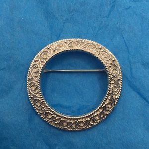 Trifari Silver Tone Brooch